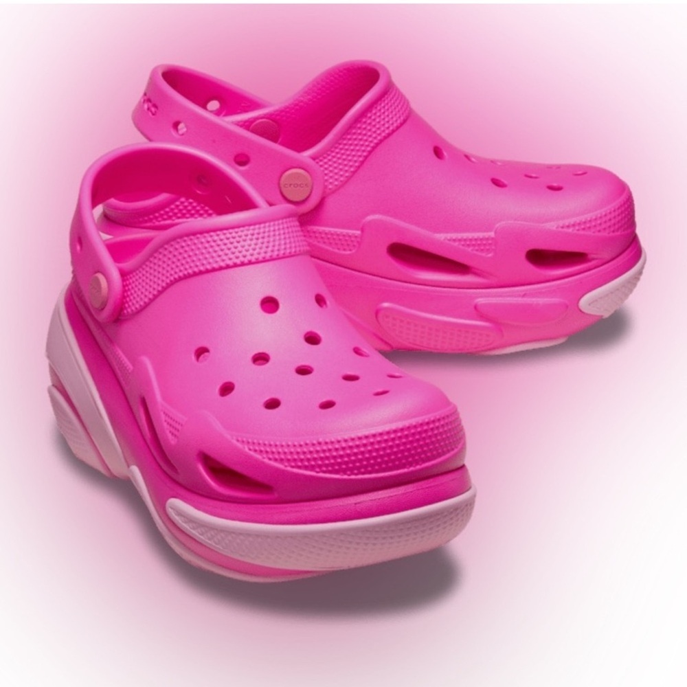 Crocs Bubble Crush Clog size W8 NWT Hot Pink Platform​​ - Picture 2 of 4